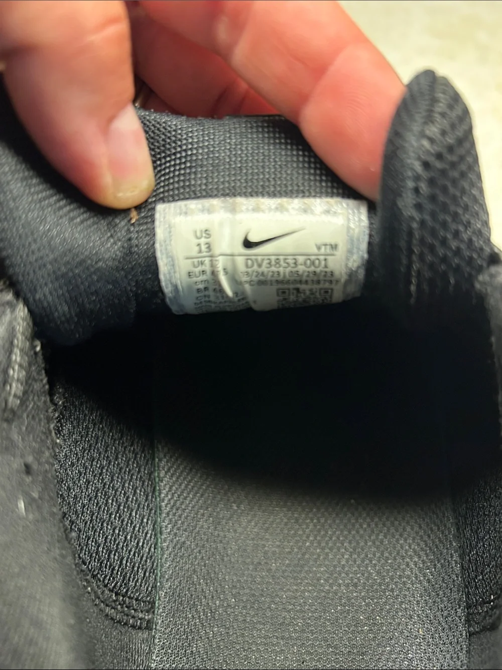 Nike Pegasus 40 Running Shoes - Black with White Swoosh